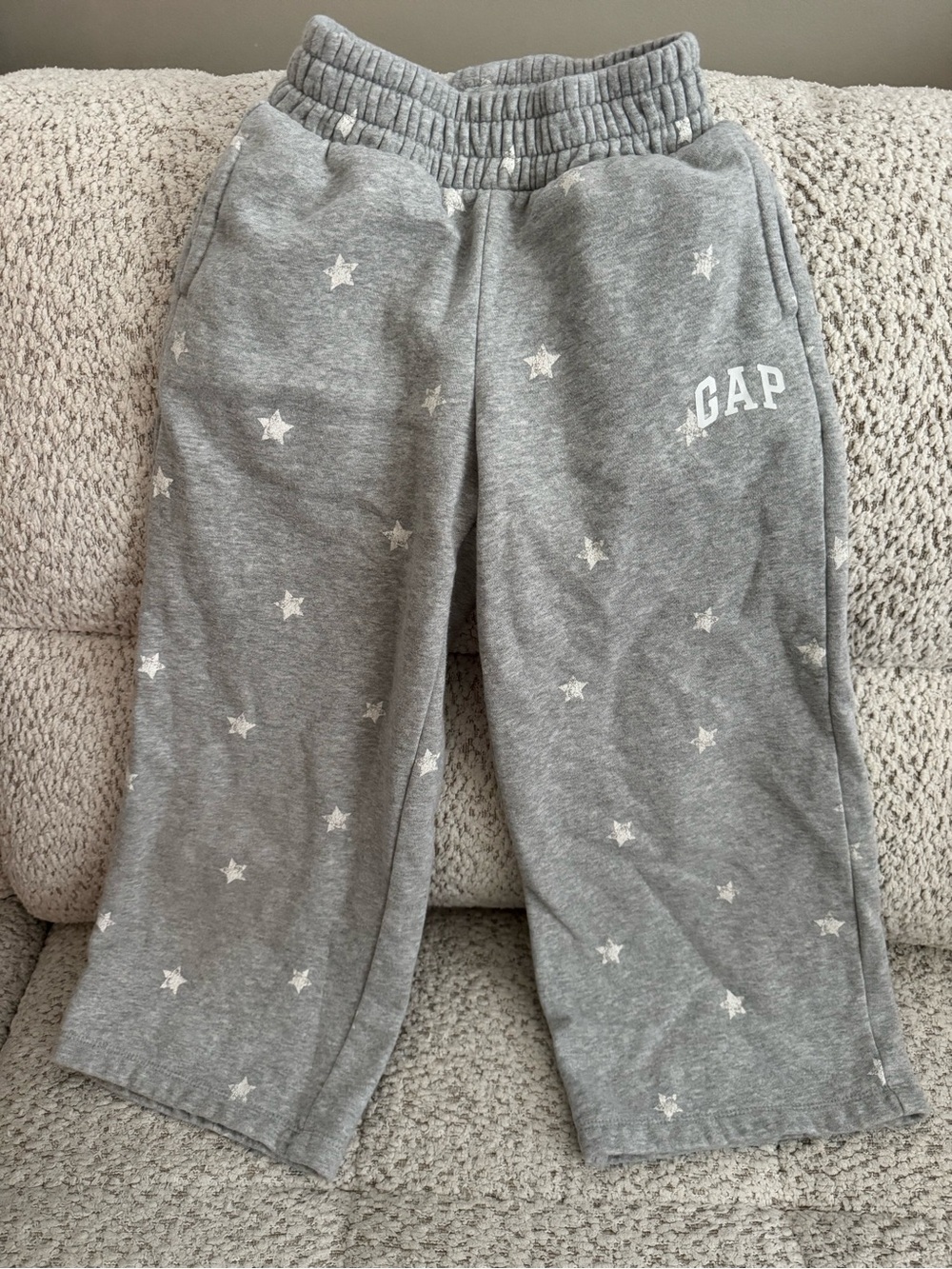 GAP Heather Gray Star-Print Joggers